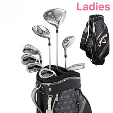 New Callaway Ladies Solaire Club Set Black DR/5W/6H/7-SW/PT 8 Set Bag Headcover