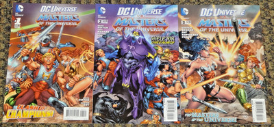 2013 DC UNIVERSE vs MASTERS OF THE UNIVERSE 1 2 3 VF-NM MOTU COMICS HE-MAN MOVIE