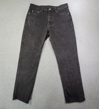 Abercrombie & Fitch Jeans Men 33x32 Black Straight Stretch Skate Grunge Denim