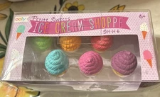 Petite Sweets Ice Cream Shoppe 6 Erasers Vanilla Scented Sealed