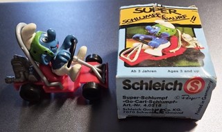 40218 GO CART SUPER Smurf Smurf Schleich Original Box PEYO