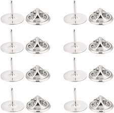 80 Pairs Pin Backs with Blank Pins 10Mm 9Mm , Pin Backings Butterfly Clutch Tie