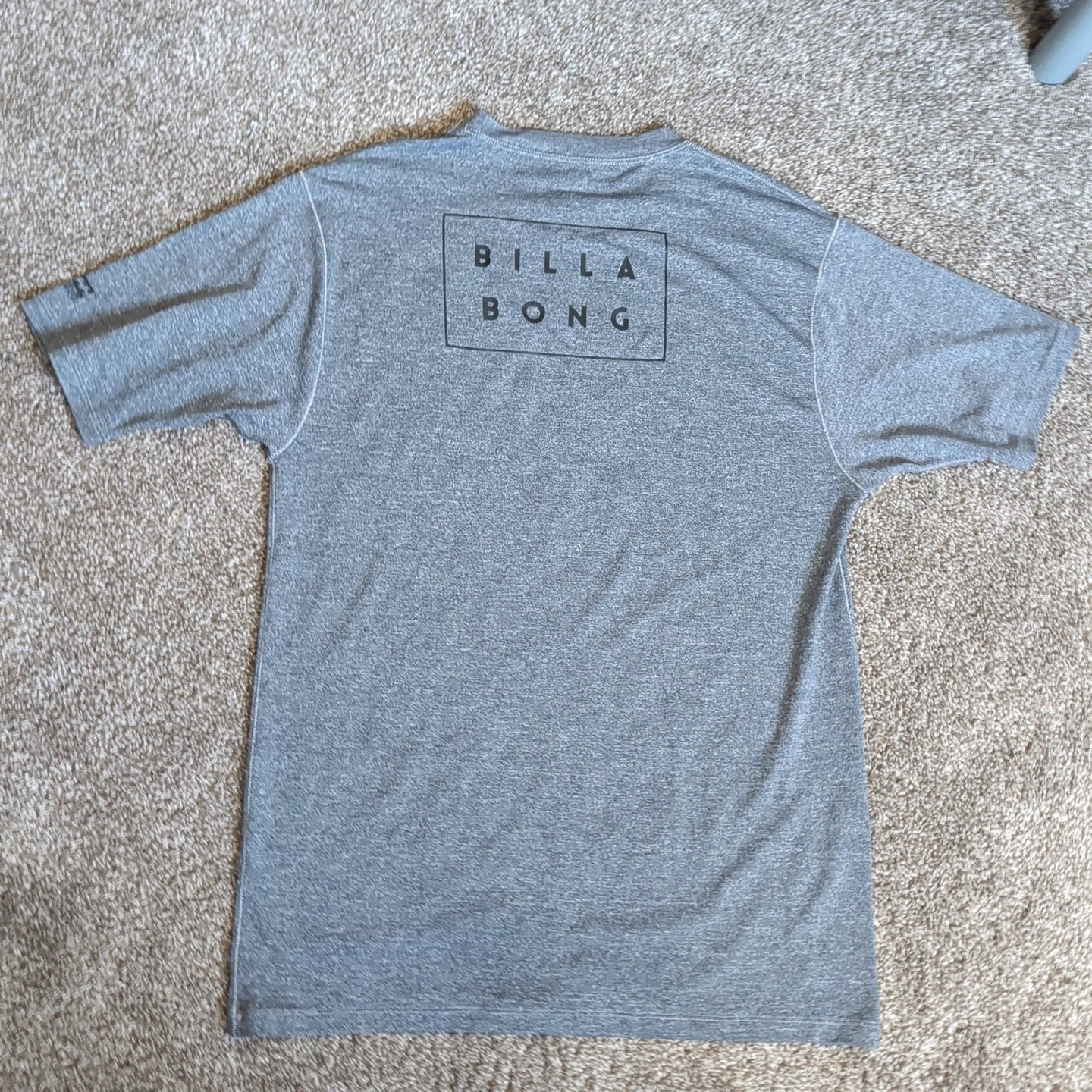 Billabong UV Protection Size XL Double-Sided Short Sleeve Outdoor Gray Shirt