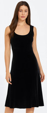 VTG 90s CDC Caren Desiree Midi Dress Size 10 Black Velvet Holiday Party Goth Y2K
