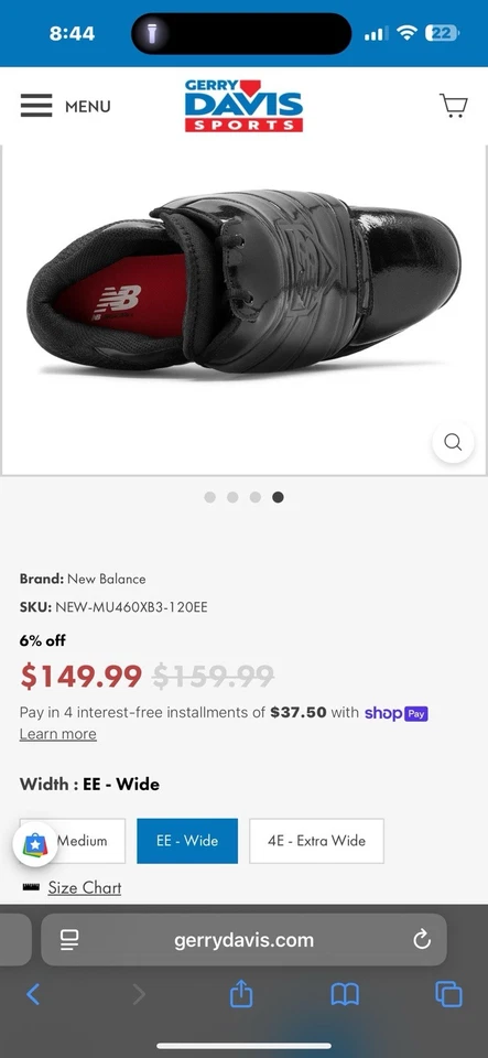 New Balance Umpire Plate and Base Shoes Size 12E Both High Tops BID IS FOR BOTH - Image 4 of 4