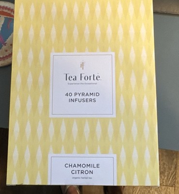 Tea Forte Chamomile Citron Herbal Tea  New in Box 40 Pyramid Tea Infusers