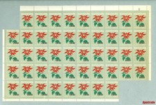 Denmark. Christmas Sheet 1950/1951. Overprint,Incomplete. Variant  Mnh, Folded.