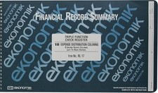 Ekonomik RL17 Registro Assegni Tripla Funzione Reddito 8 3/4 X 14 3/4 Ufficio