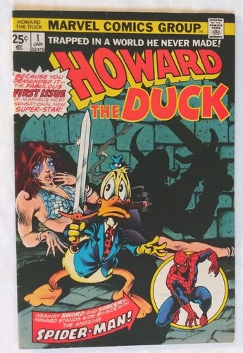 Howard the Duck #1 1976 Vintage Marvel Comic Spider-Man 1st App Beverly Switzler