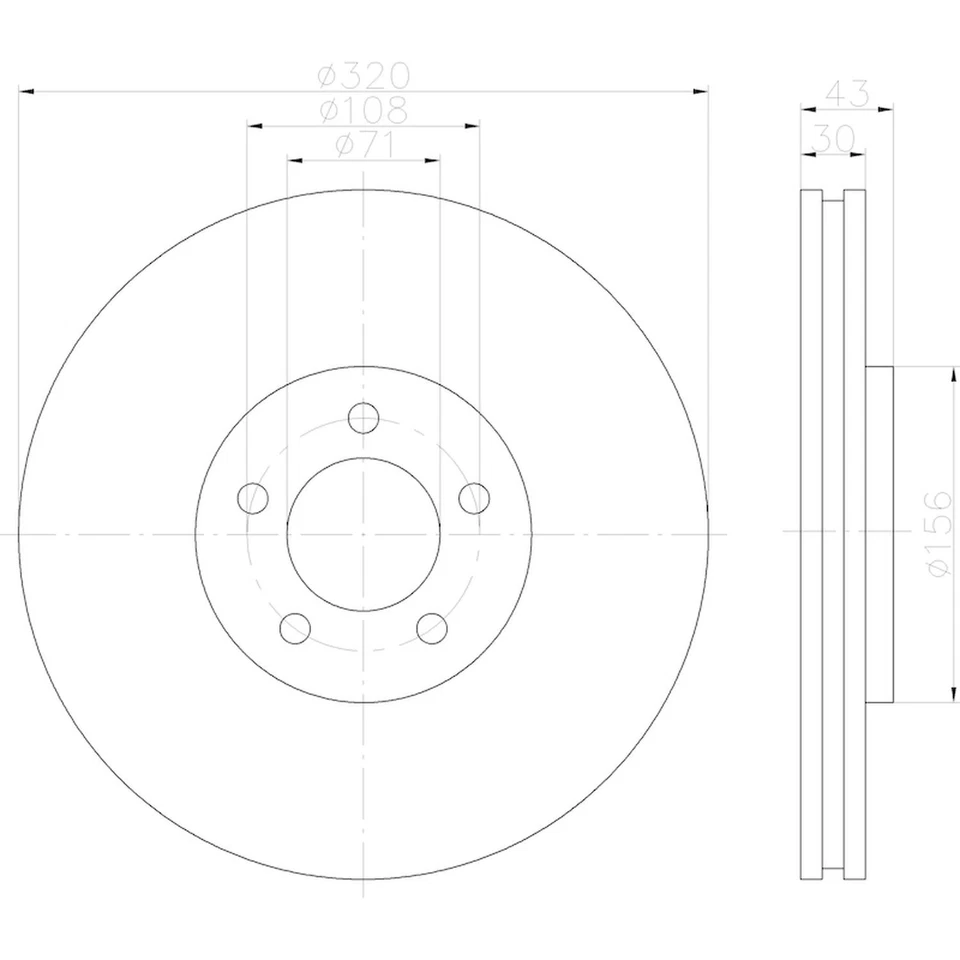 Ротор дискового тормоза Hella Pagid 355122872 для 03–06 Jaguar S-Type Vanden Plas XJ8 - Изображение 2 из 4
