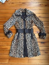 VINTAGE BEBE RABBIT FUR COLLAR LEATHER JACKET...