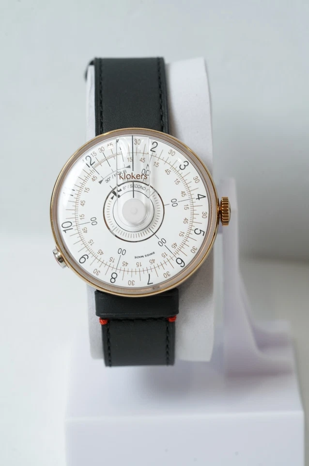 Reloj de cuarzo KLOKERS KLOK 08 unisex esfera blanca 39 mm - Caja y papeles - Foto 2 de 4