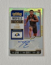 2023 Panini Contenders Midfield Ticket #261 Tiyon Evans AUTO RC SP /50 Autograph
