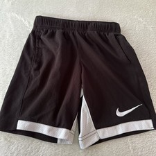 Nike Dri-Fit Black Athletic Shorts Black White Size 6 5-6 Years
