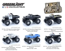 Greenlight 1/64th scale Kings of Crunch Hot Pursuit 6-truck set