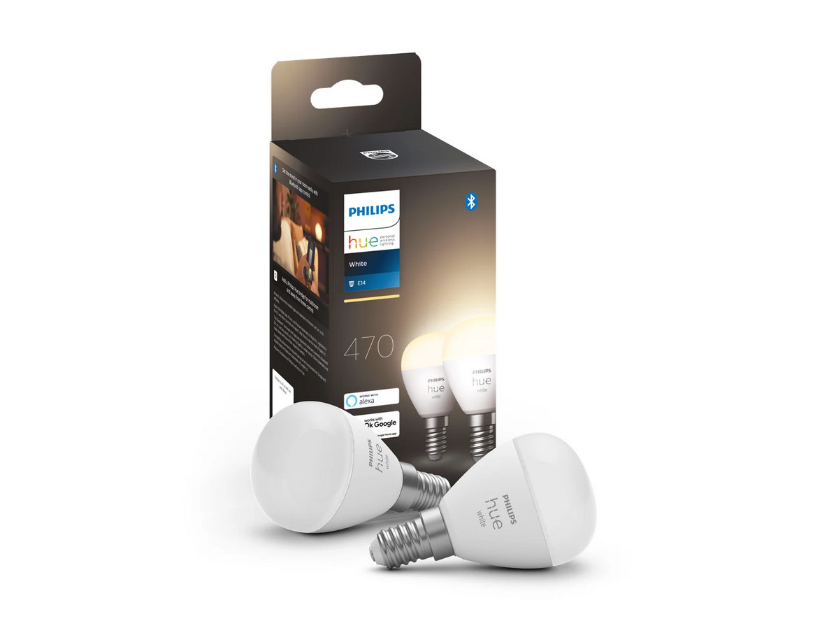 Philips Hue White P45 E14 Luster Bulb - 2-Pack - Bild 2