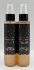 2 Pack Bath  Body Works Into the Night Diamond Shimmer Mist 4.9 Oz Each