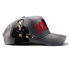 Men s Gray Distressed Adjustable Baseball Cap...