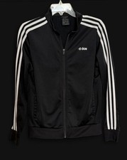 Adidas Black Track Jacket M Full-Zip Collared...