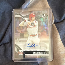 2021 Topps Bowman Platinum Casey Martin Phillies Top Prospects Autograph #TOP-4