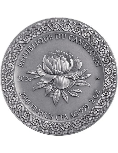 銀盃　造幣局SILVER製 花モチーフ PEGASUS AND THE MUSE Celestial Beauty 2 Oz Silver Coin 2000 Francs