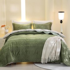 Velvet California King Size Quilt Oversized California Comforter Set 120  120  