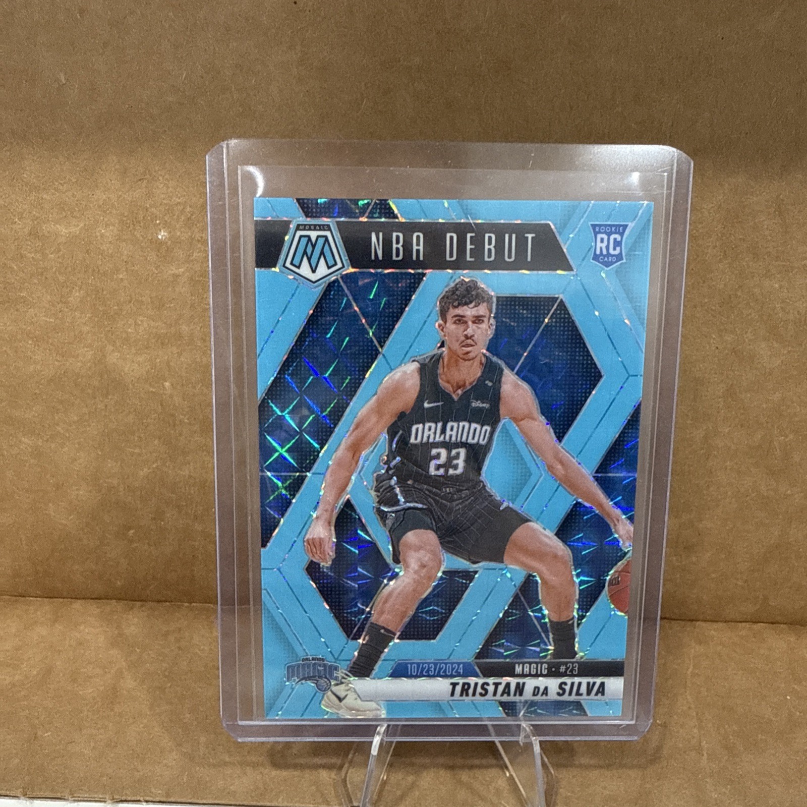 2024/25 Mosaic - Tristan Da Silva NBA Debut Fluorescent Blue - Magic RC /75