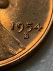 1954-D/D Lincoln Cent Re-punched Mint Mark FS 501 Nice BU Condition SKU# 35733