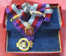 Vintage RAOB Justice Truth Philanthropy Jewel on Sash in maker's box
