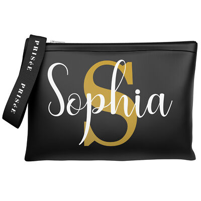 Gold Name und Inital Kosmetiktasche Personalisiert Kosmetiktasche Geschenke für Sie Mult...