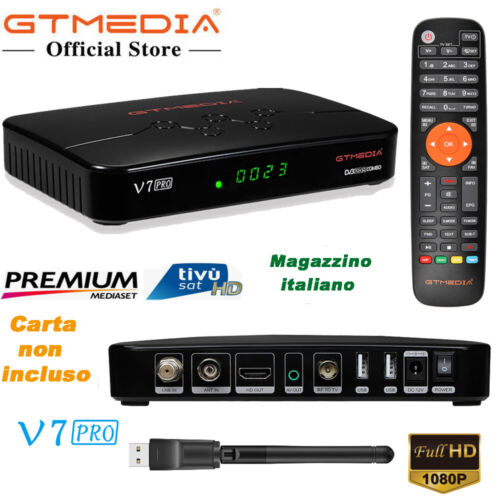 Digitale DVB-S2/T2 Terrestre Satellitare Ricevitore TV Decoder Tivusat Tvsat LCN - Afbeelding 1 van 12