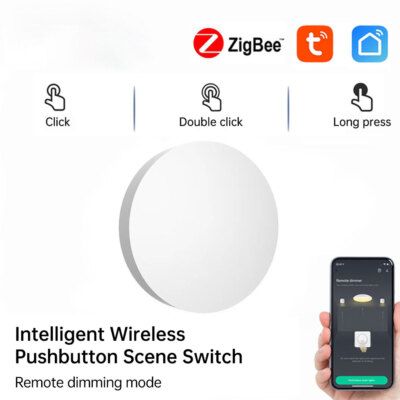 Tuya Zigbee One-touch Smart Home Wireless Switch Pushbutton Control Switch