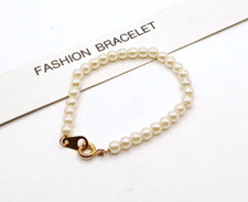 Young Ladies / Child's 5 1/2 in. Faux Pearl Fashion Bracelet ... Se73