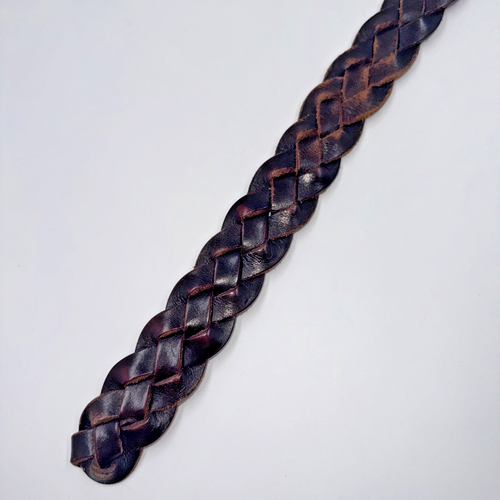 Men’s Levi’s leather belt braided size 36 brown w/brass buckle - Picture 9 of 12