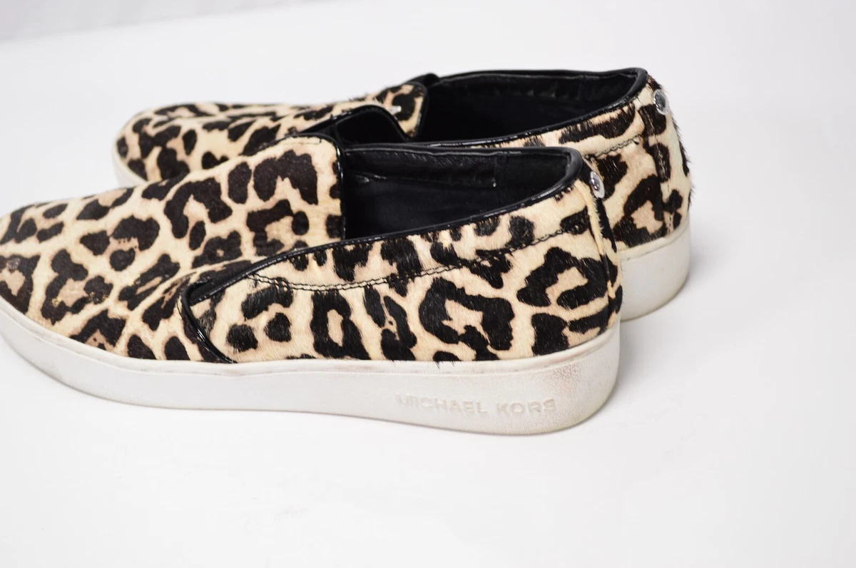 Michael Kors Leopard Faux Fur Loafers Size 7.5M