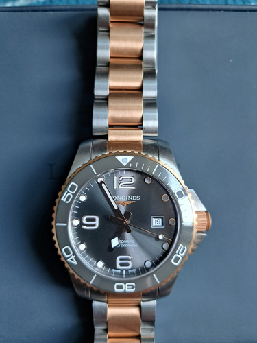 LONGINES Hydroconquest Automatic, bicolor, esfera gris, ¡de abril de 2024!! - Imagen 3 de 14