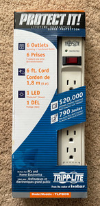 Protect It! 6 Outlets, 6ft. Cord Surge Protection Model # TLP606