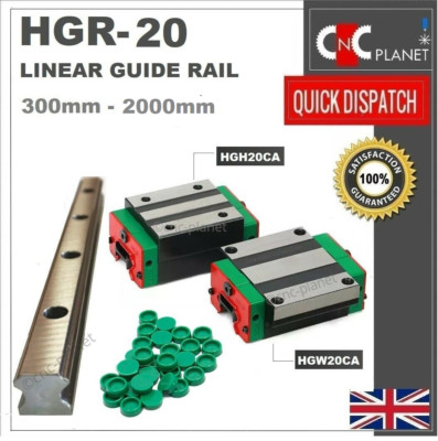 HGR SERIE 20 mm LINEARLAGERFÜHRUNG SCHIEBESCHIENE WAGENBLOCK HGW20CA HGH20CA