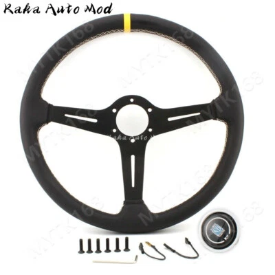 15inch Nardi ND Steering Wheel Real Leather with Black Spoke
