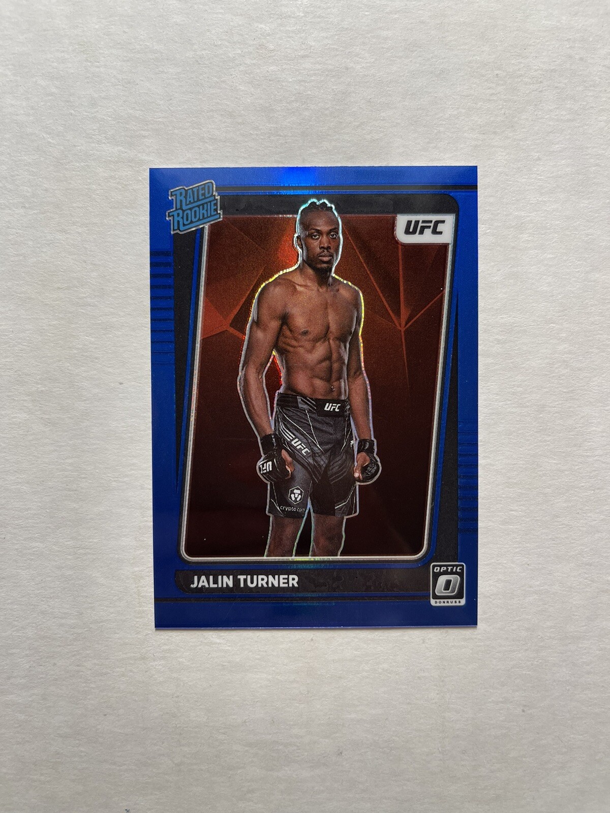 2022 Panini Donruss Optic UFC Jalin Turner #114 RC Rookie Blue Prizm /99