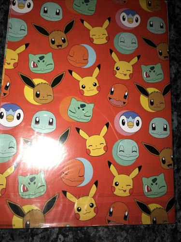 Pokemon Gift Wrap Wrapping Paper - 2 Sheets @ 50cm x 70cm Each & 2 Tags - Picture 6 of 8