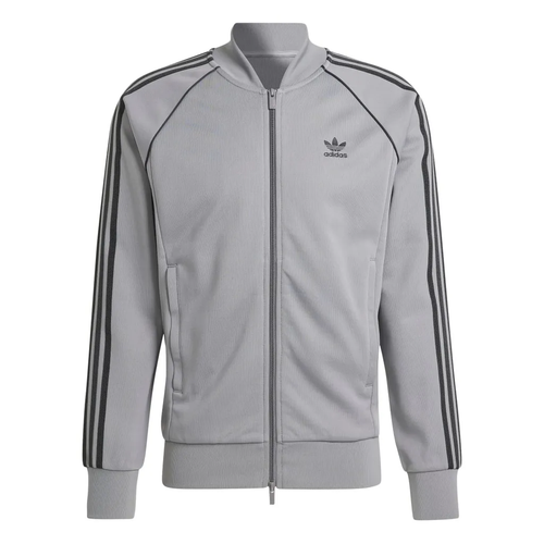 Adidas SST Track Top grau/schwarz - ALLE GRÖßEN - Full Zip Jacke - 100% Original - UVP 70£