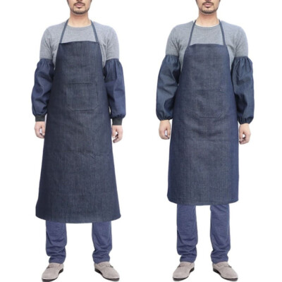Jeansschürzen Wasserdicht Kochschürzen Küche Arbeitskleidung mit Taschen Unisex