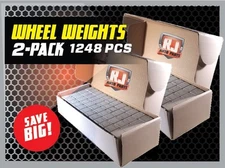 2  Boxes Wheel Weights 1/4 Oz Stick On Adhesive Tape 312 Oz 1248 Pieces
