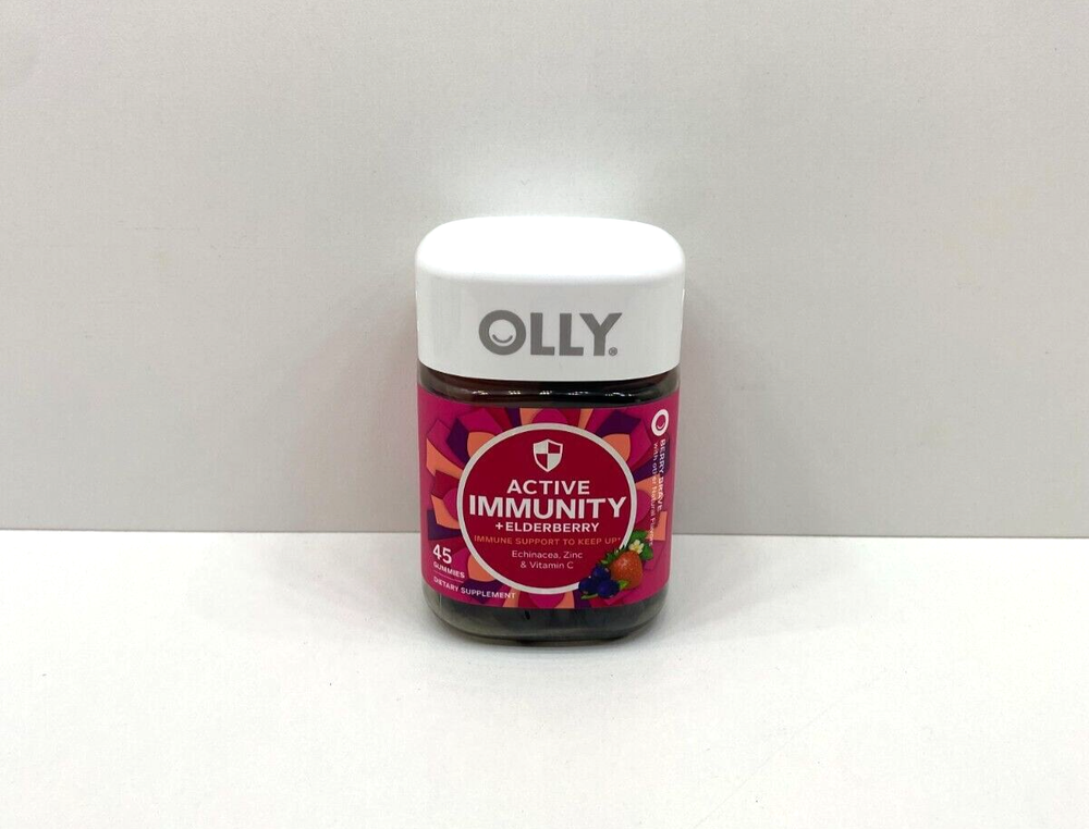 NEW Olly Active Immunity + Elderberry Immune Support Echinacea Zinc Gummies