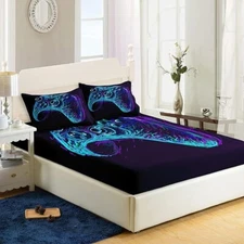Ailonen Gamer Fitted Sheet Twin 2 pillow cases and sheet