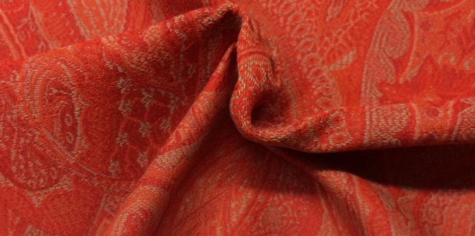 OUTDURA SASHA TANGERINE ORANGE FLORAL PAISLEY OUTDOOR FABRIC BY THE YARD 54"W - Image 4 of 4
