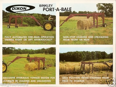 Farm Equipment Brochure - Dakon - Binkley Port-A-Bale (F3245)