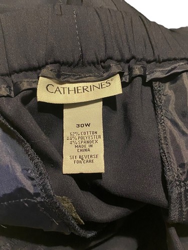 Catherines Capris donna taglia 30W blu navy elasticizzato vita alta conica comfort - Foto 2 di 15