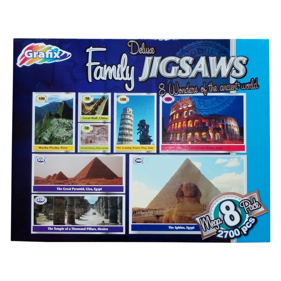 Grafix Deluxe Famiglia 8 Completo Puzzle 2700 Pezzi 8 Wonders Of Antico World - Immagine 2 di 4